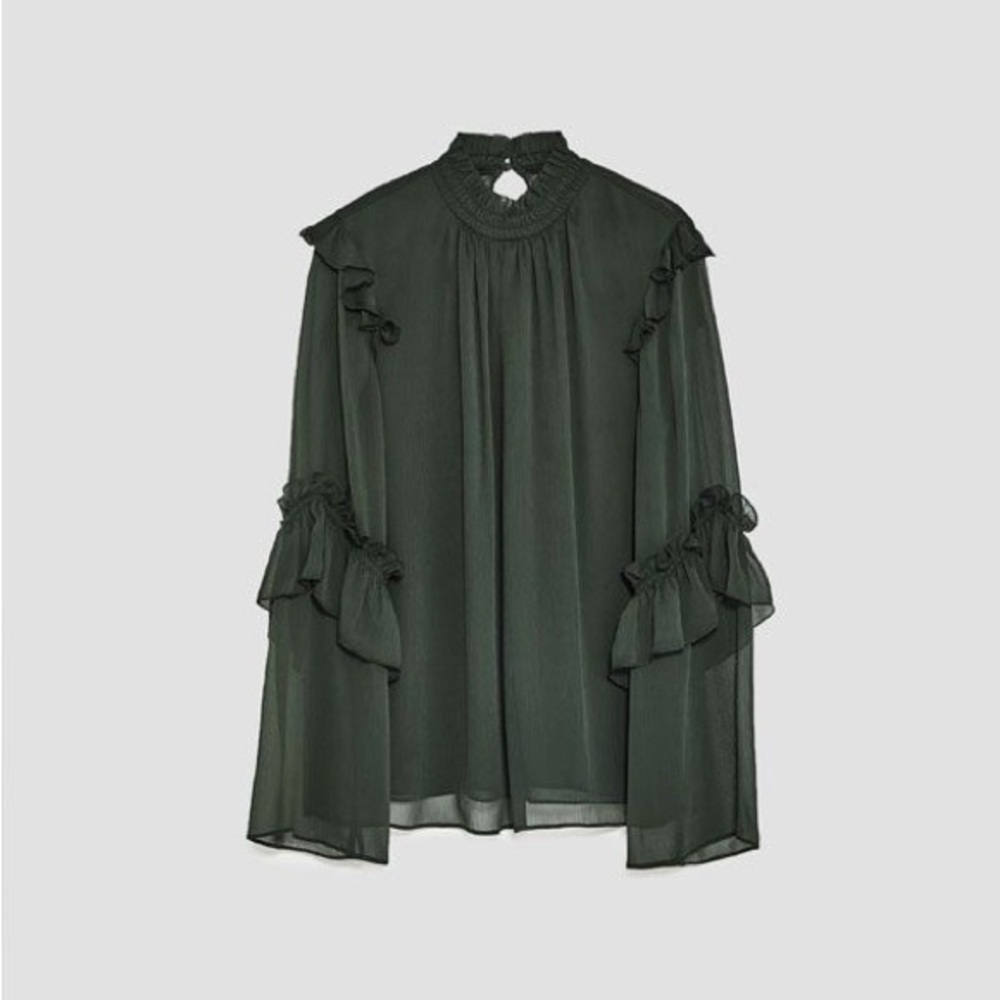 Zara Ruffle Blouse - Picture 2 of 5